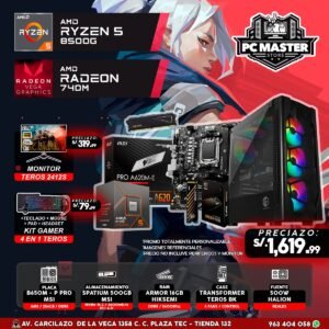 PC RYZEN 5 8500G + A620M E + 16GB DDR5 + 500GB M.2