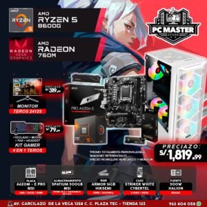 PC RYZEN 5 8600G + A620M E + 16GB DDR5 + 500GB M.2